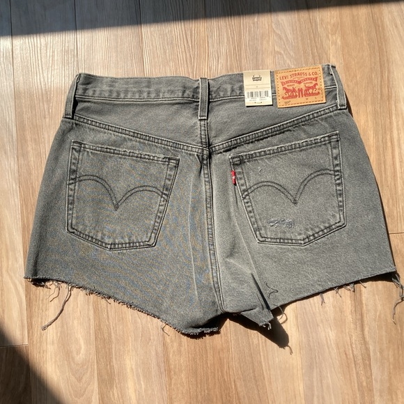 Levi’s distressed high rise 501 jean cotton denim short cutoff vibe 31 - Picture 12 of 17